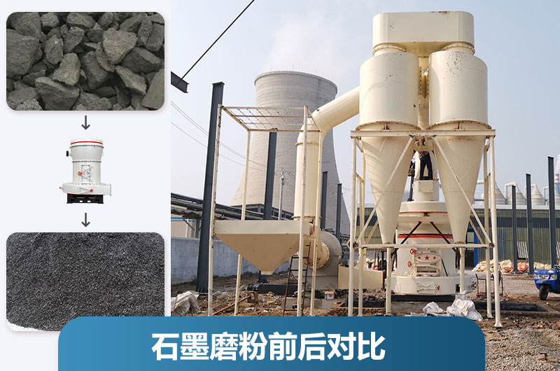 石墨粉加工現(xiàn)場(chǎng)及處理前后
