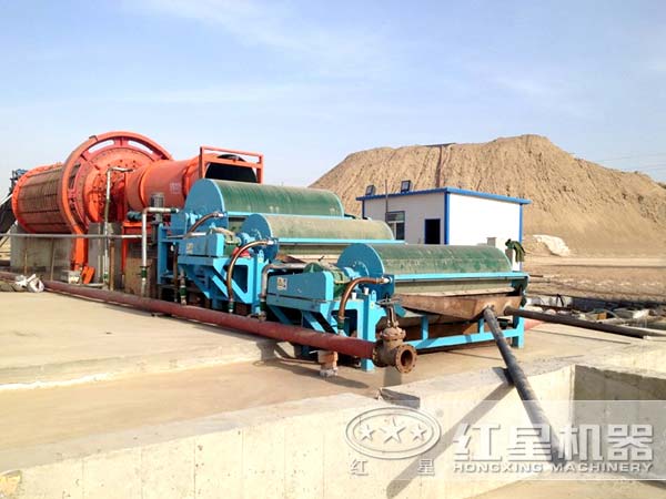 鐵沙磁選設(shè)備投產(chǎn)現(xiàn)場