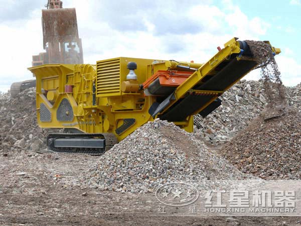 建筑垃圾破碎現(xiàn)場(chǎng)