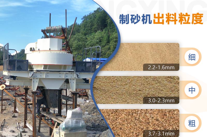 紅星機器HVI制砂機的粗、中、細粒度范圍