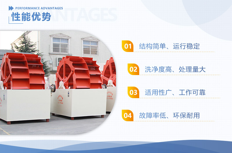 紅星輪式洗砂機(jī)性能優(yōu)勢(shì)