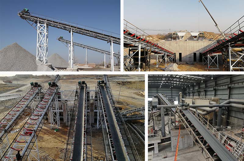 膠帶輸送機客戶作業(yè)現場